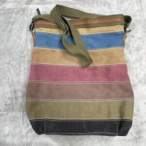 Canvas Multicolored Crossbody Shoulder Bag Hippie Boho